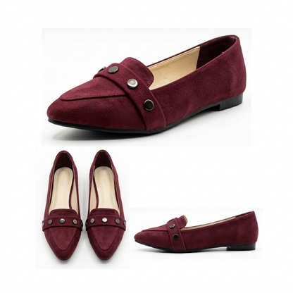Amara – Studded Suede Flat