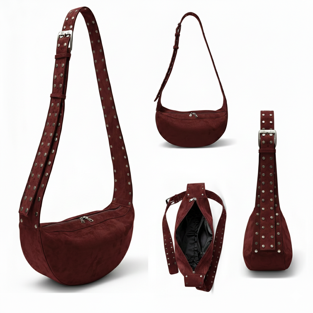 Velora Crescent Stud Bag