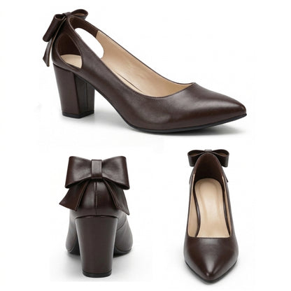 Anaya – Bow Mid Heel