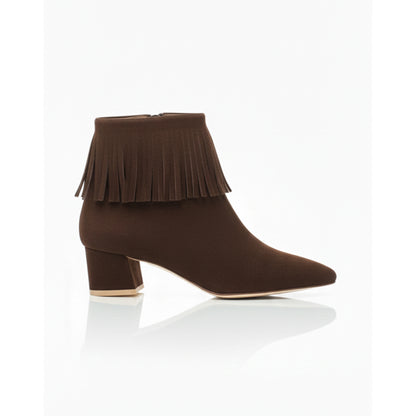 Willow – Suede Fringe Ankle Boot