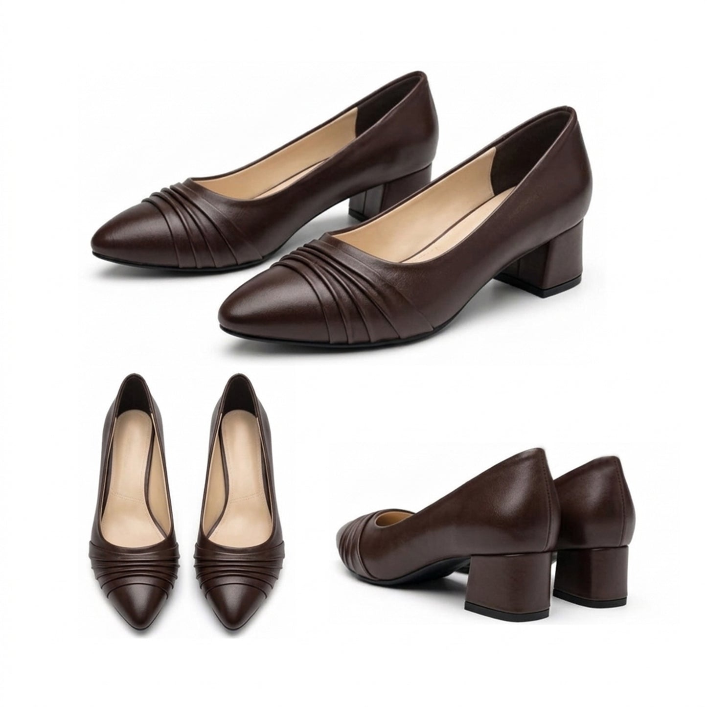Kavya – Pleated Low Heel