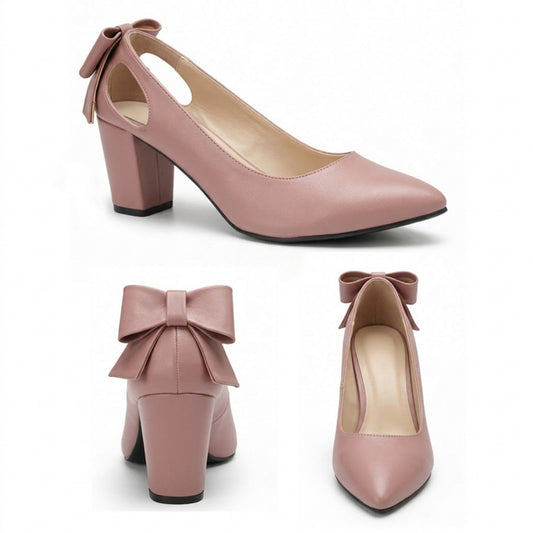 Bow Mid-Heel Shoes | Scarpella