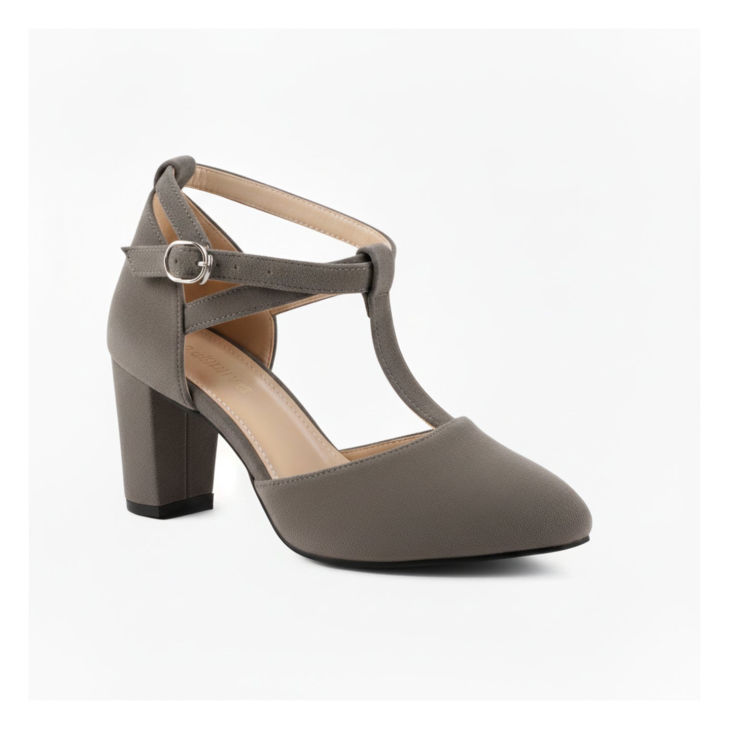 Grey Suede Rita Heel