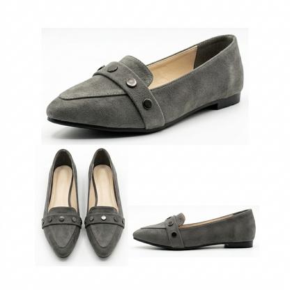 Amara – Studded Suede Flat