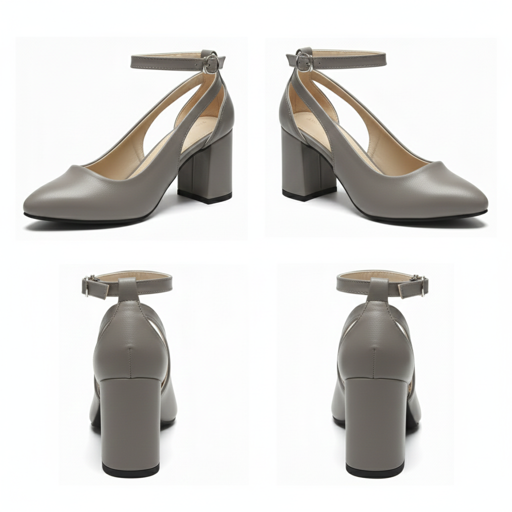 RAYA Block Heel Ankle-Strap Shoes | Scarpella