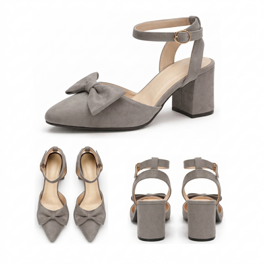 Grace – Suede Bow Slingback