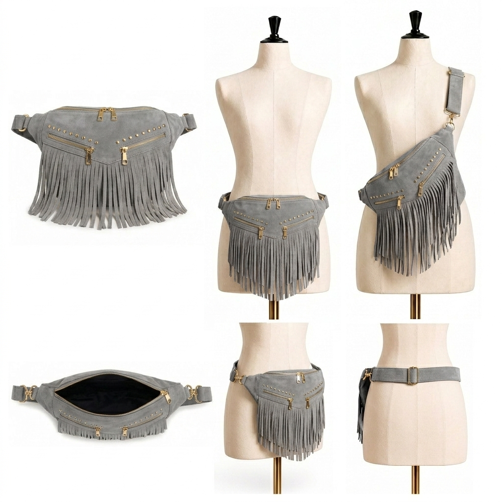 Kalira – Suede Fringe Waist Bag