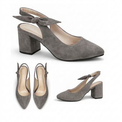Sylira – Suede Bow Slingback