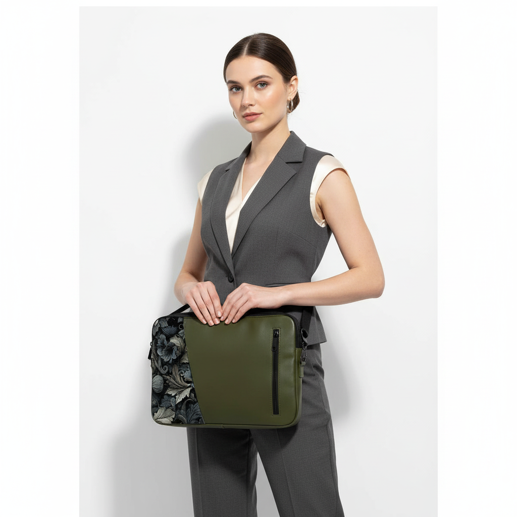 Olive intertwined Edge Laptop Sleeve