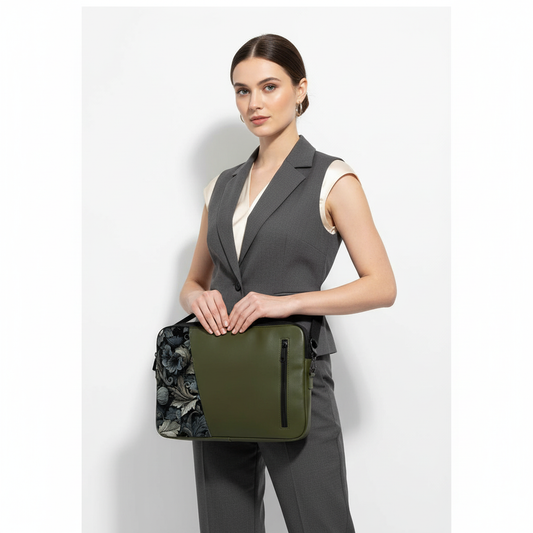 Olive intertwined Edge Laptop Sleeve