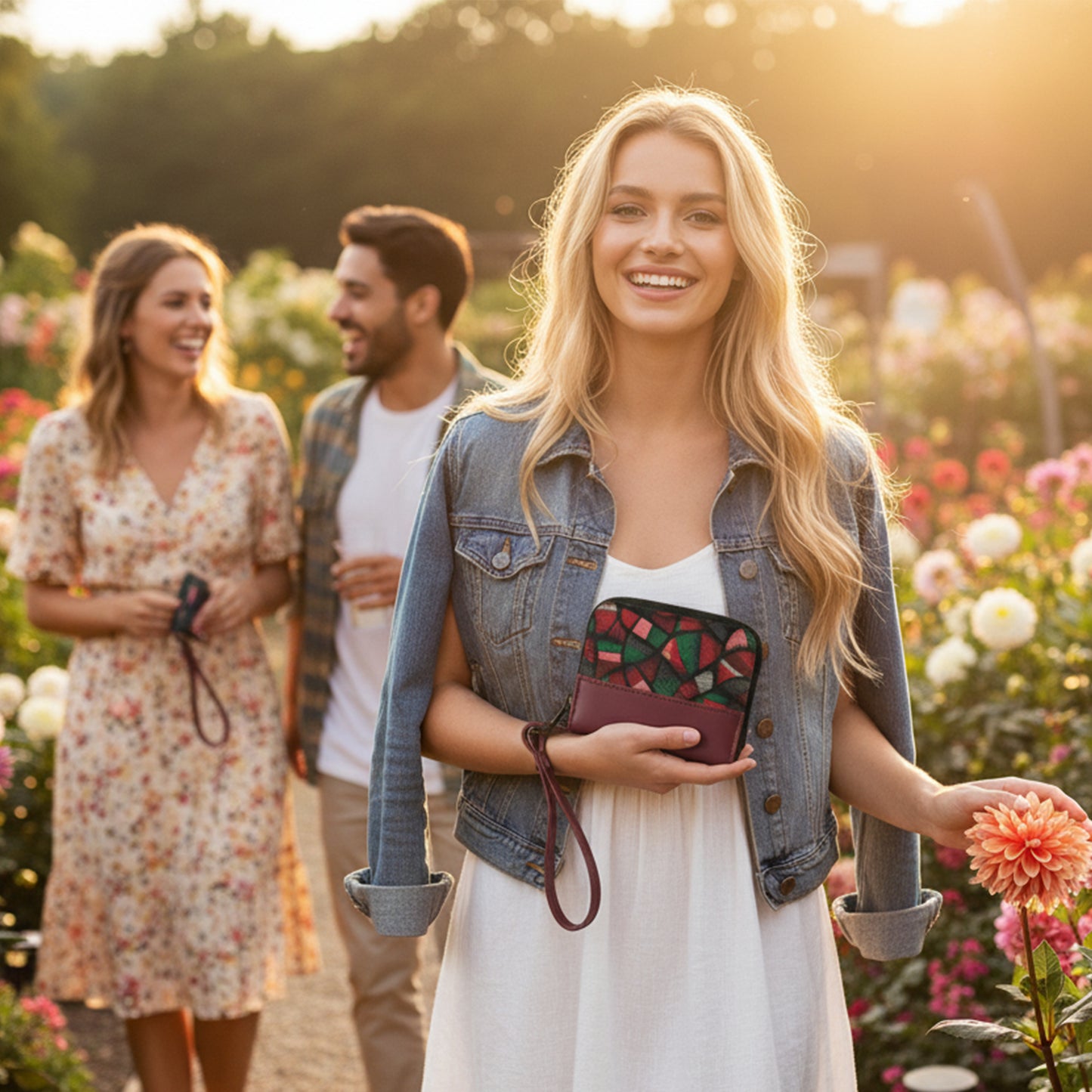 Burgundy Botanica Aki Wallet