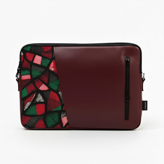 Burgundy  Aki Edge Laptop Sleeve