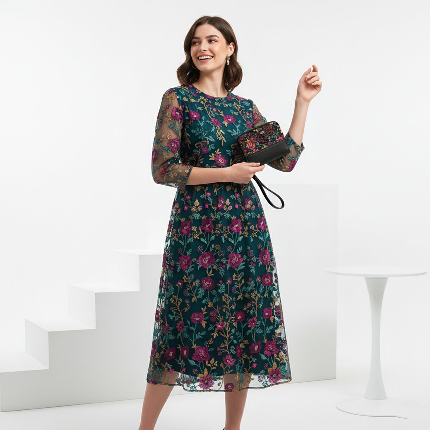 Black Botanica Aven Wallet