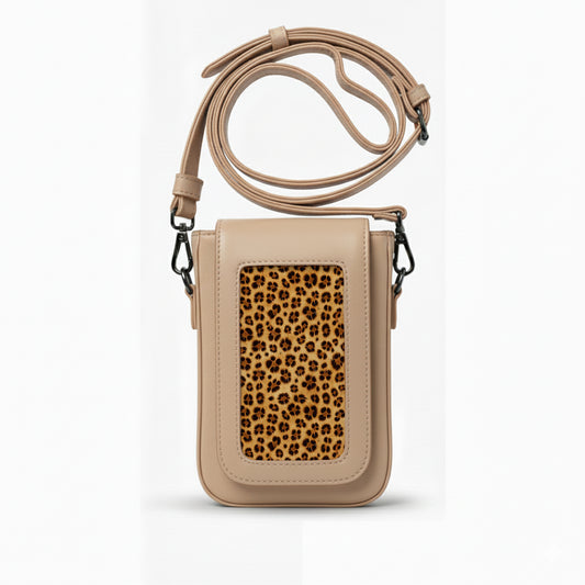 Cheetah Sleek Crossbody Clutch | Scarpella
