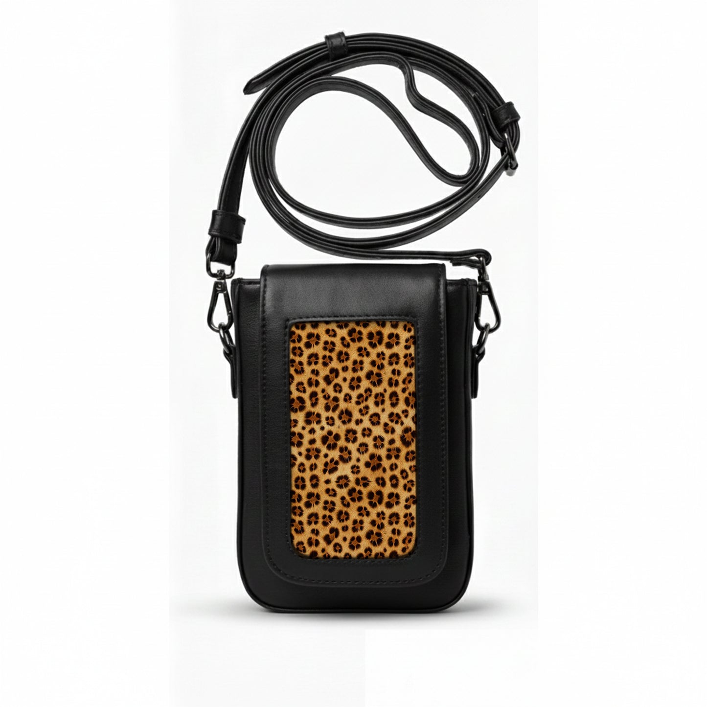 Cheetah Sleek Crossbody Clutch | Scarpella