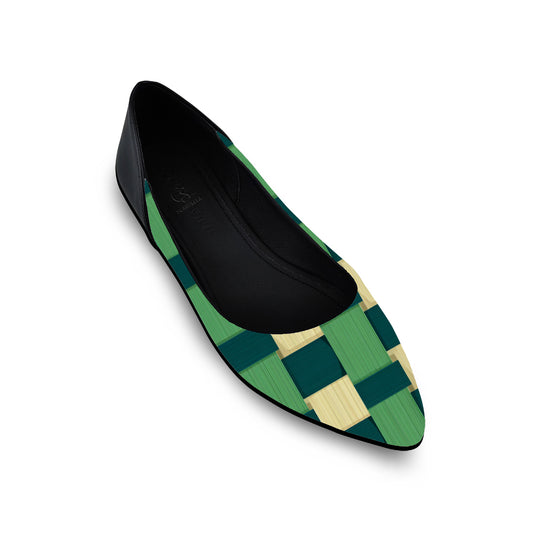 Black AYANA Blossy Flat Shoes