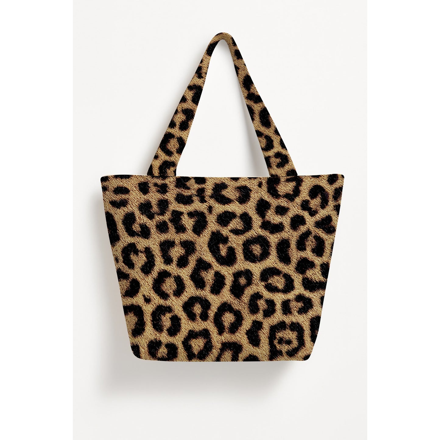 Printed Cheetah Basket Tote Bag