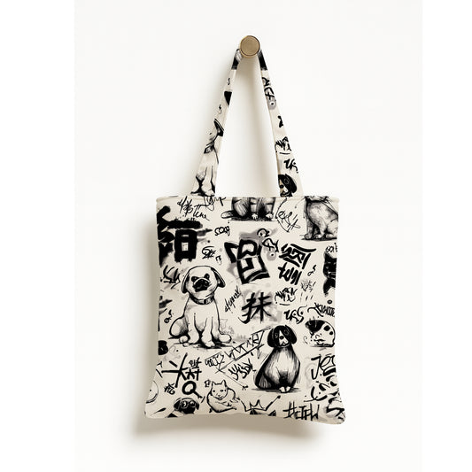 Printed Crown Tote Bag