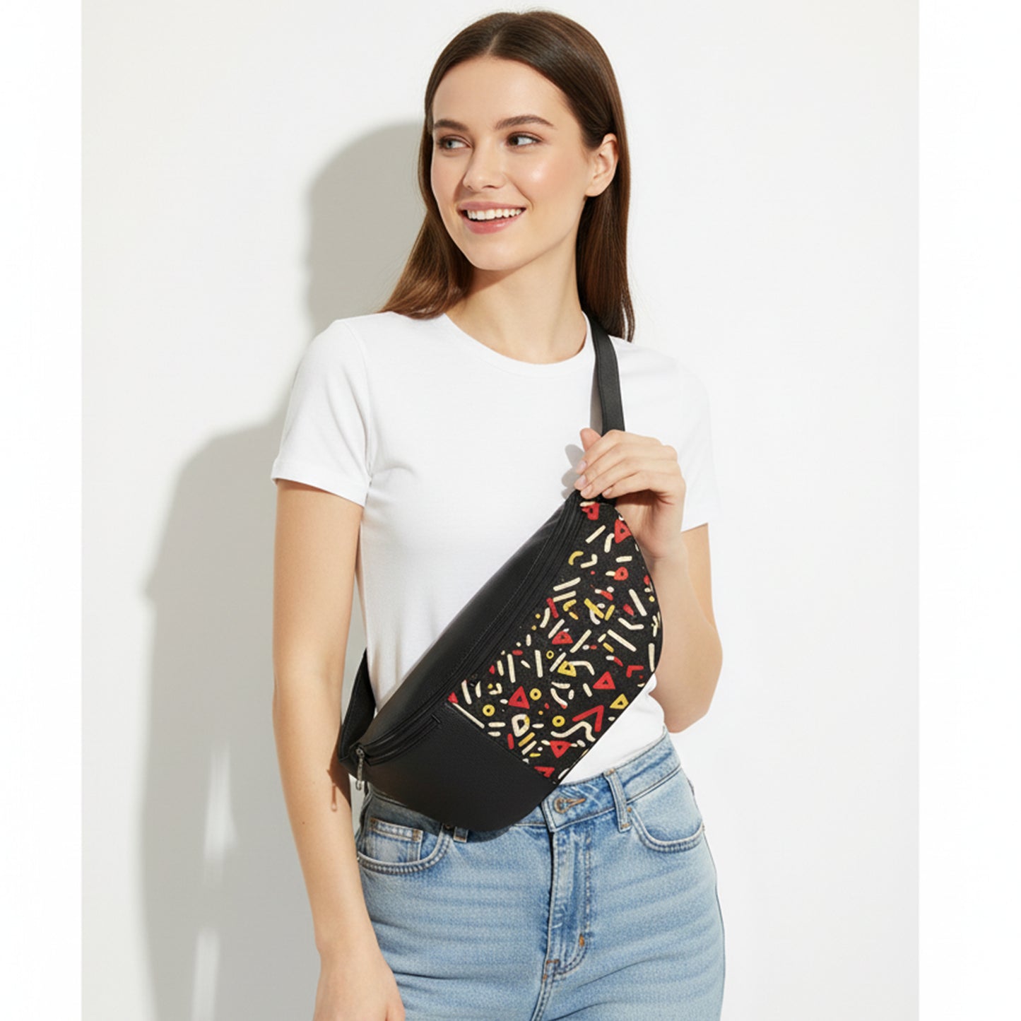 Black Drift Rush Chest Crossbody Bag