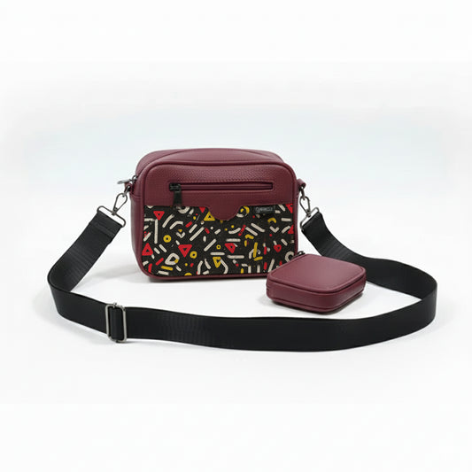 Burgundy  Jasmine Drift Cross bag
