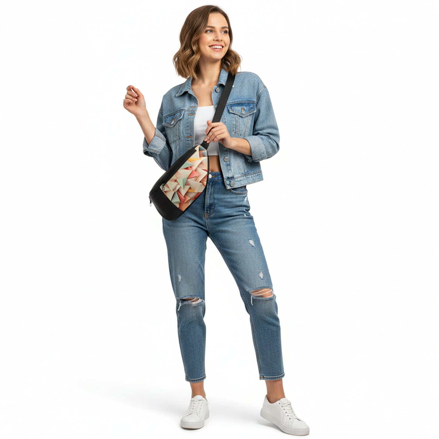 Black FARU Rush Chest Crossbody Bag