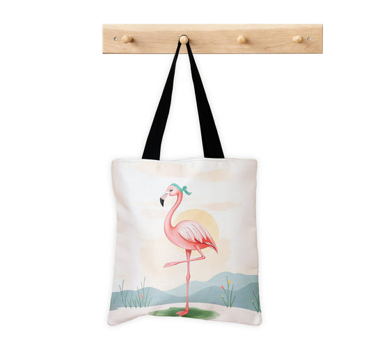 Printed Flaminga Tote Bag