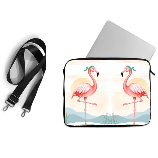 Printed Flaminga laptop sleeve