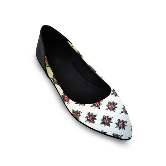 Black AYANA Flourish Flat Shoes