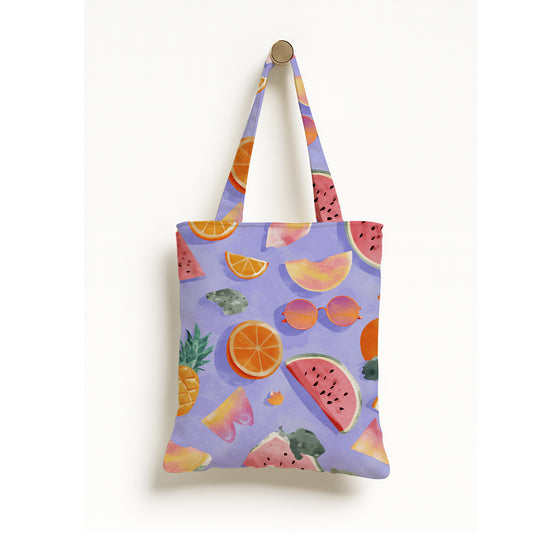 Printed Fruits Tote Bag