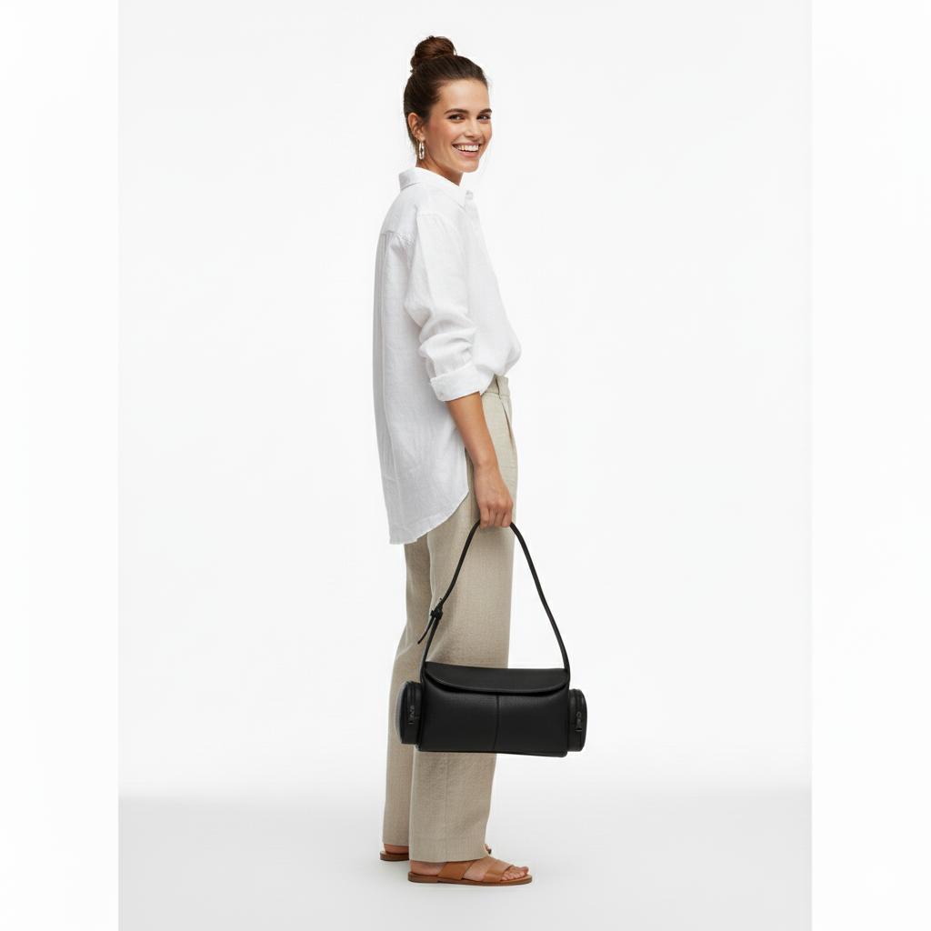 Black LUSHA Dual Carry Bag (Hand & Shoulder)