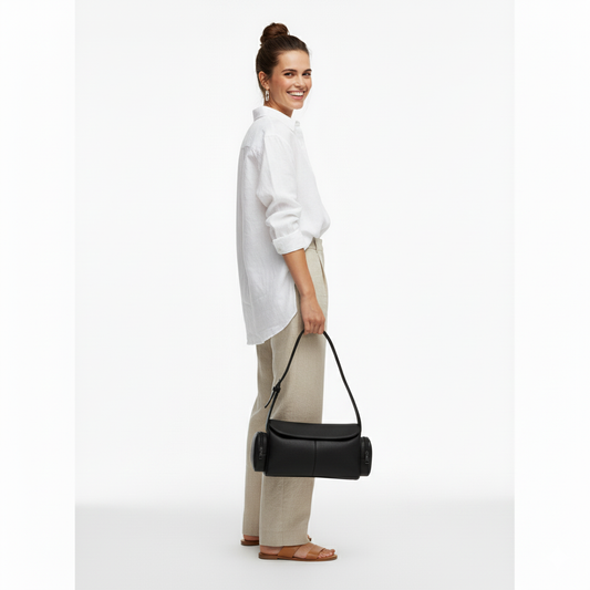 Black LUSHA Dual Carry Bag (Hand & Shoulder)