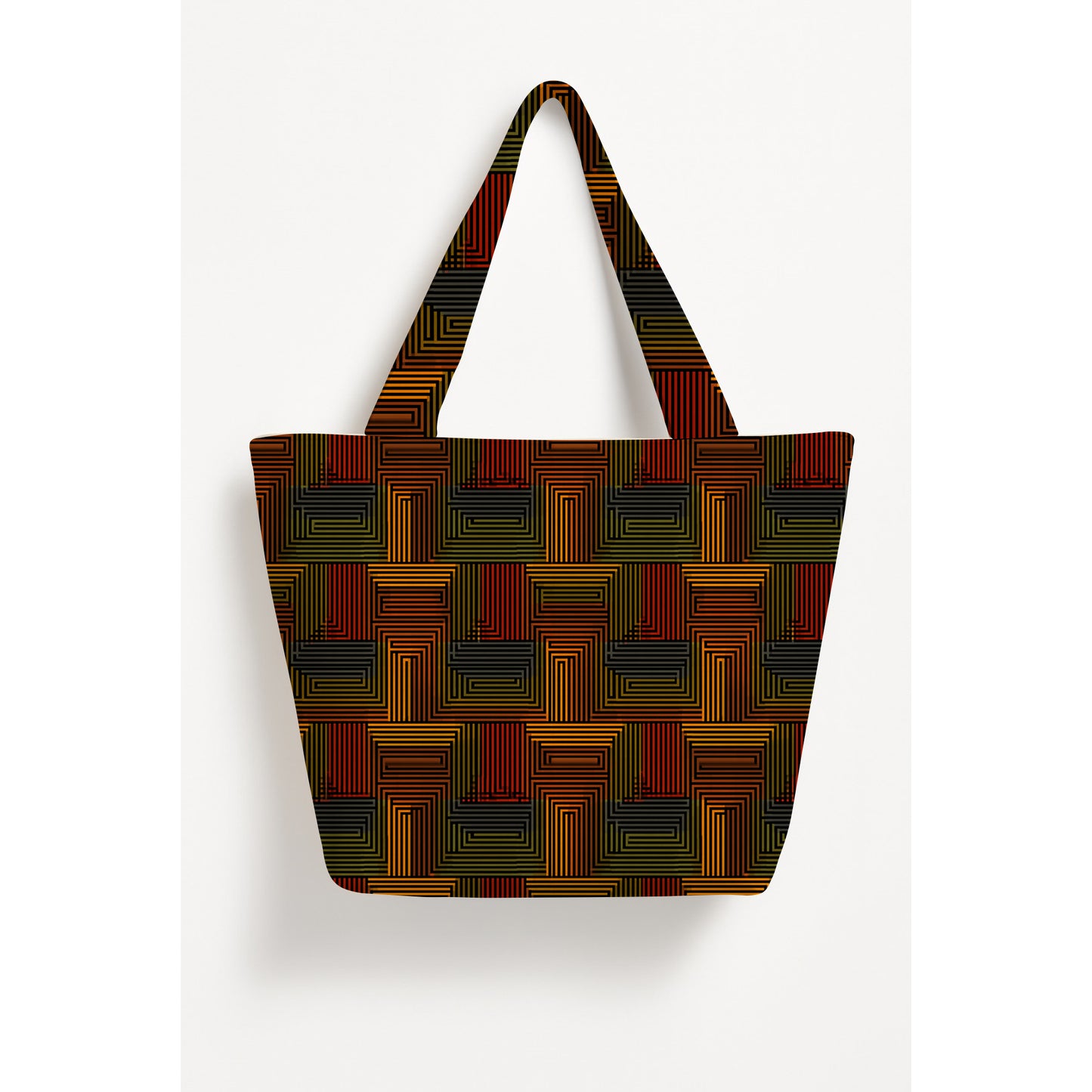 Printed Hana Basket Tote Bag