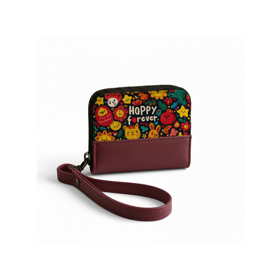 Burgundy Botanica Happy Wallet