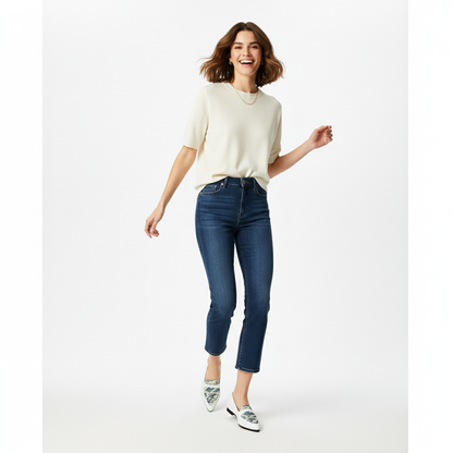 White Stride Kaia Flat Shoes