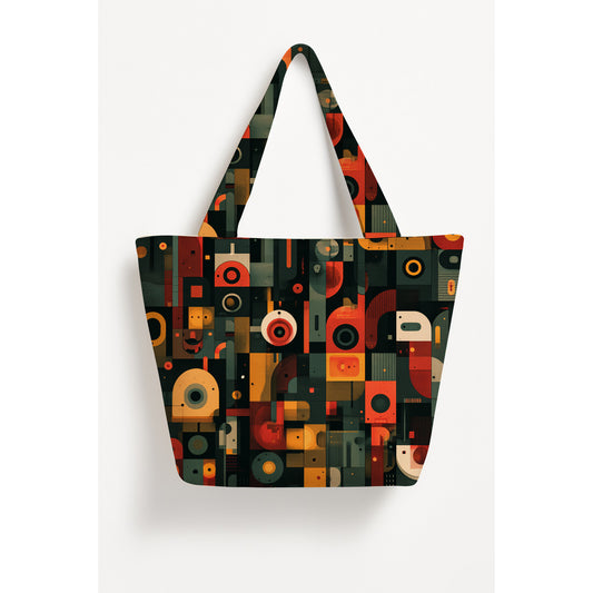 Printed Kora Basket Tote Bag