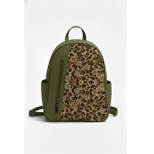 Olive VOLT Leopard Backpack