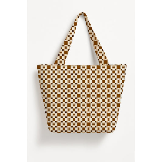 Printed Lumina Basket Tote Bag