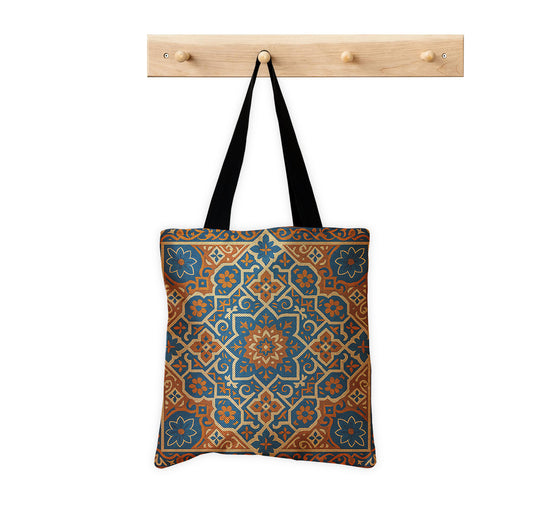 Printed Maze Tote Bag