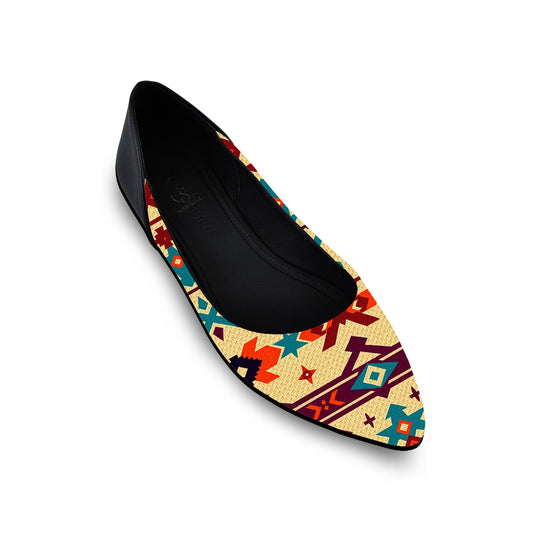 Black AYANA Navi Flat Shoes