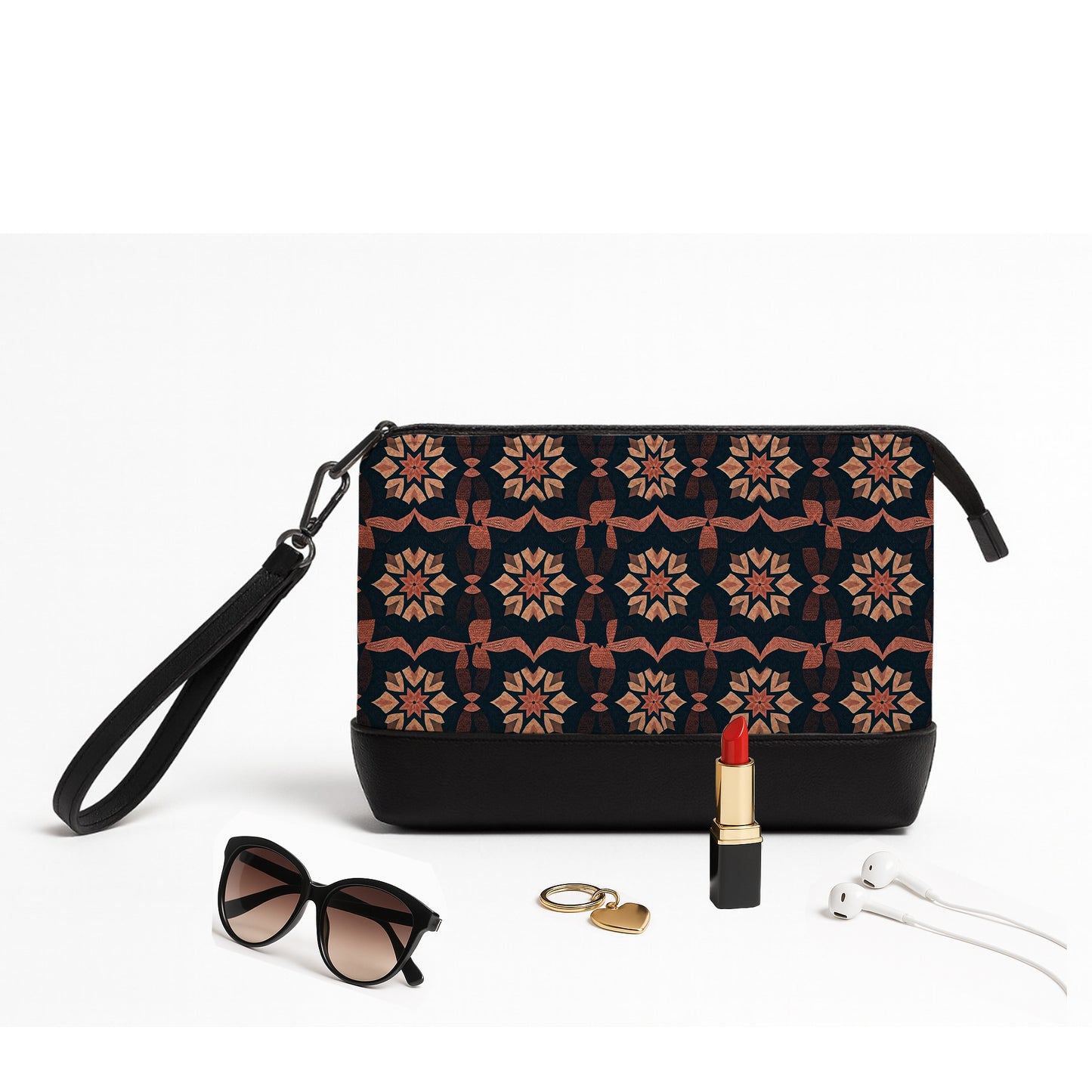 Printed  LAYLA  Clutch Opal