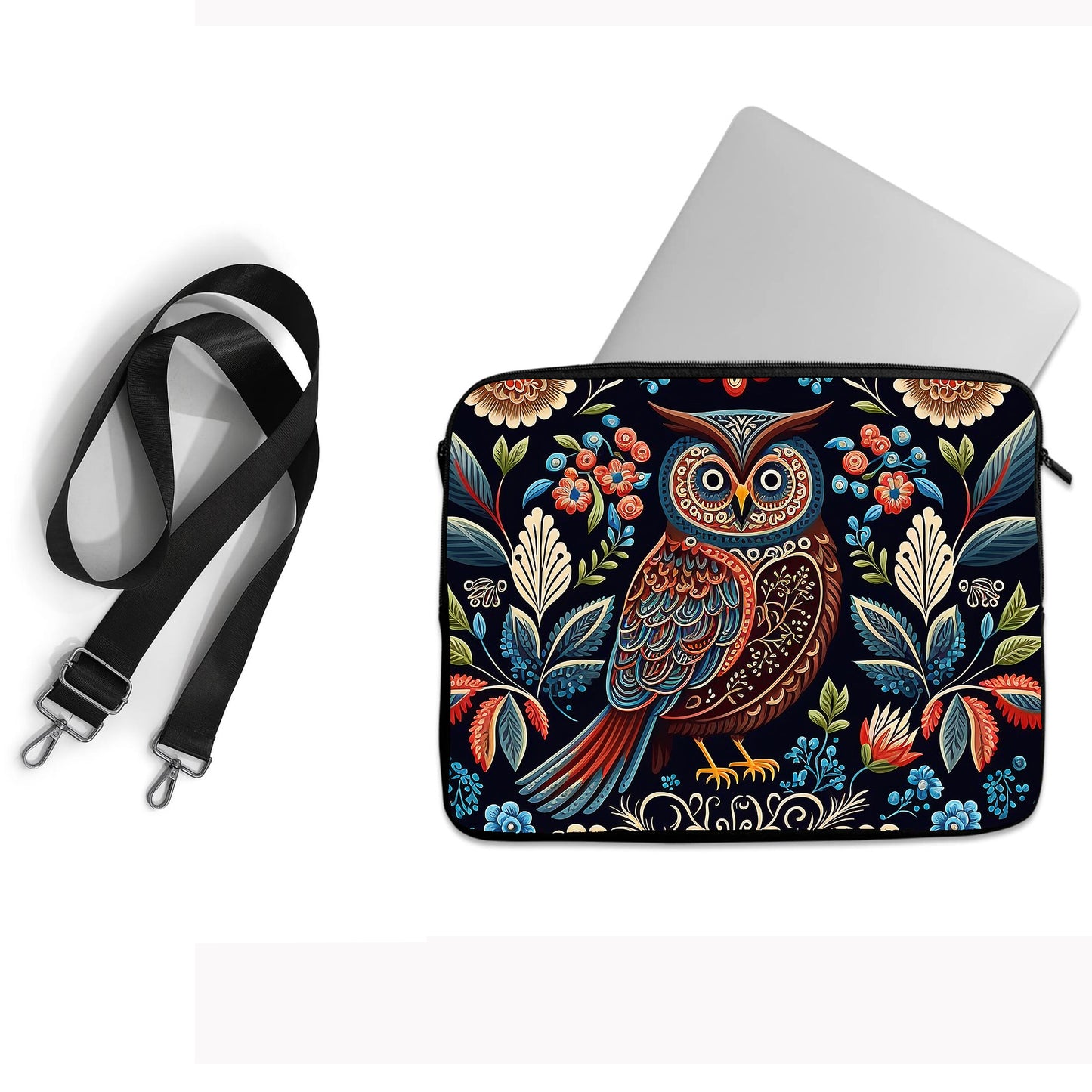 Printed Owl laptop sleeve