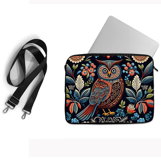 Printed Owl laptop sleeve