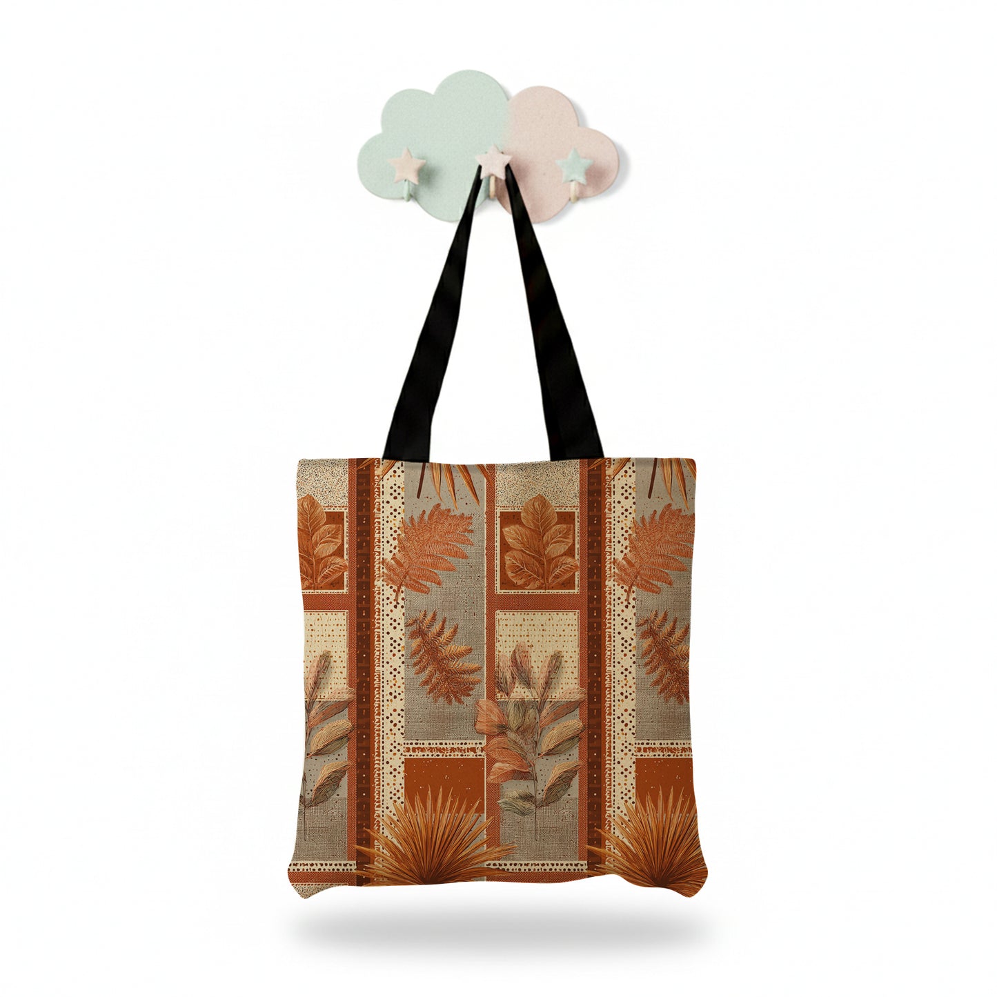Printed Patchwork Tote Bag