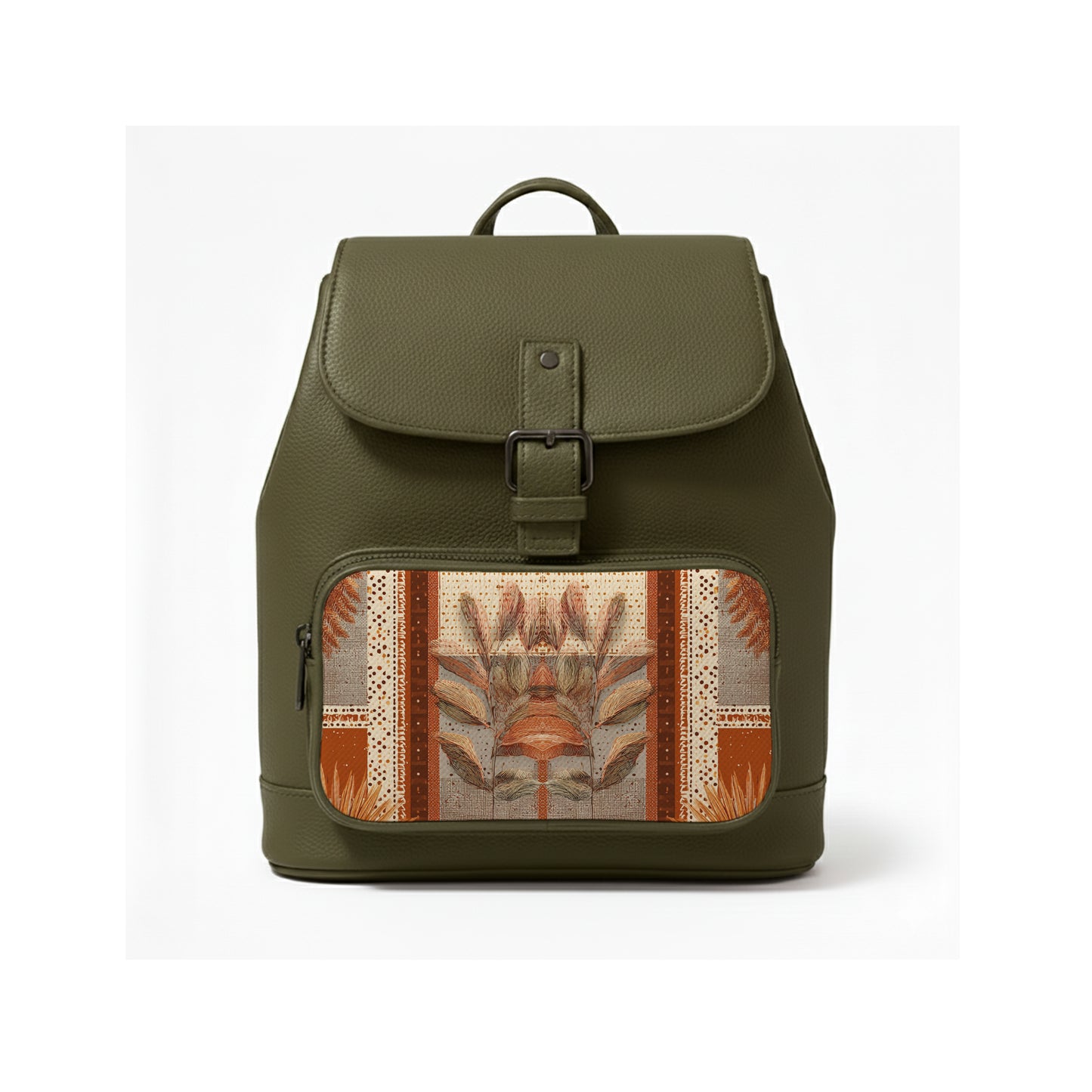 Olive Patchwork Nancy Backpack