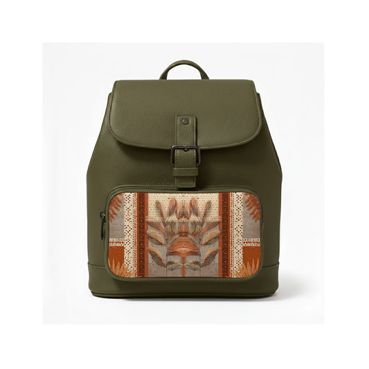 Olive Patchwork Nancy Backpack