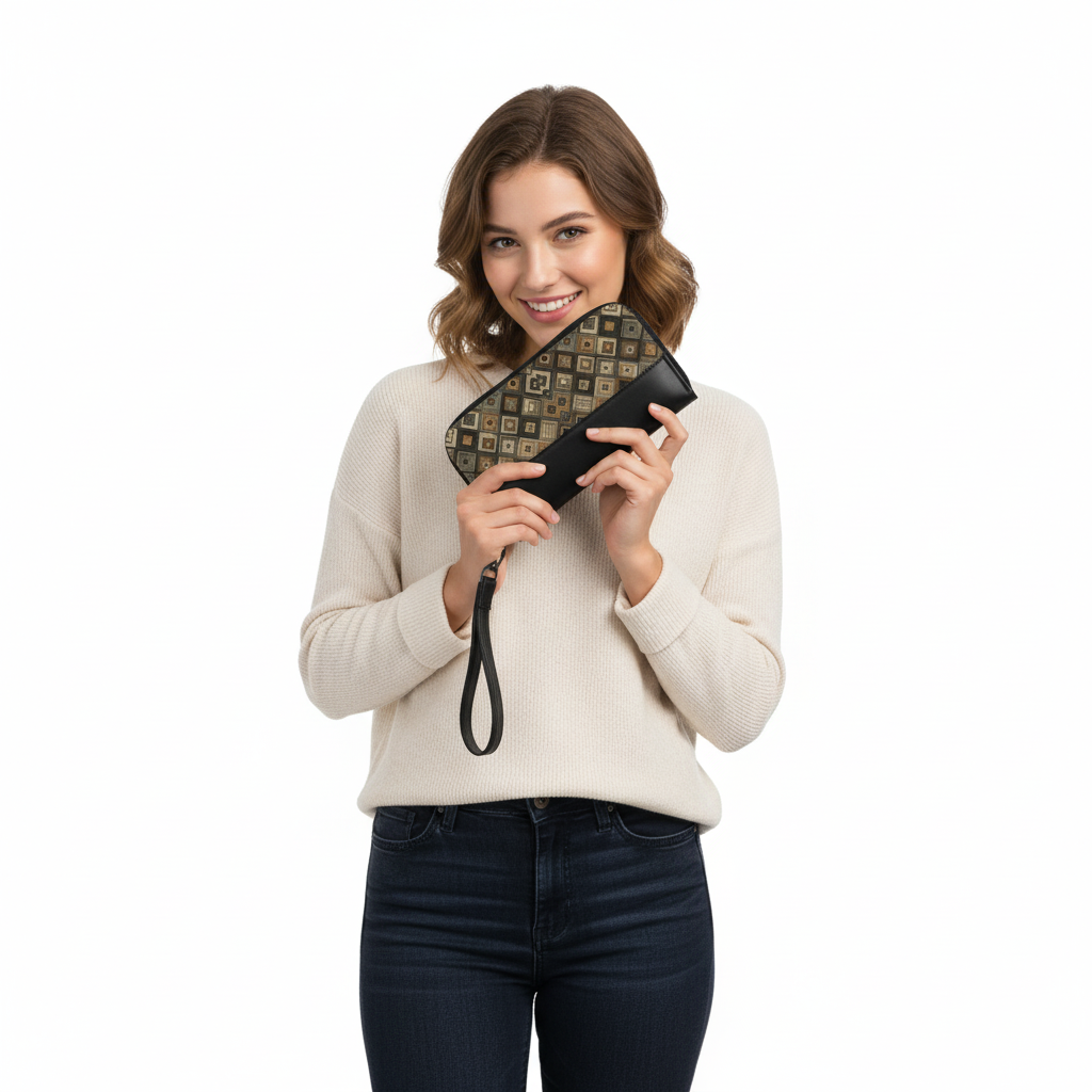 Black Joyful Pique Wallet