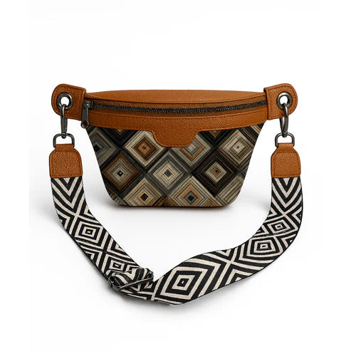 Printed Lana  Pique Waist Bag