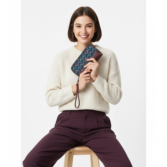 Burgundy Joyful Reto Wallet