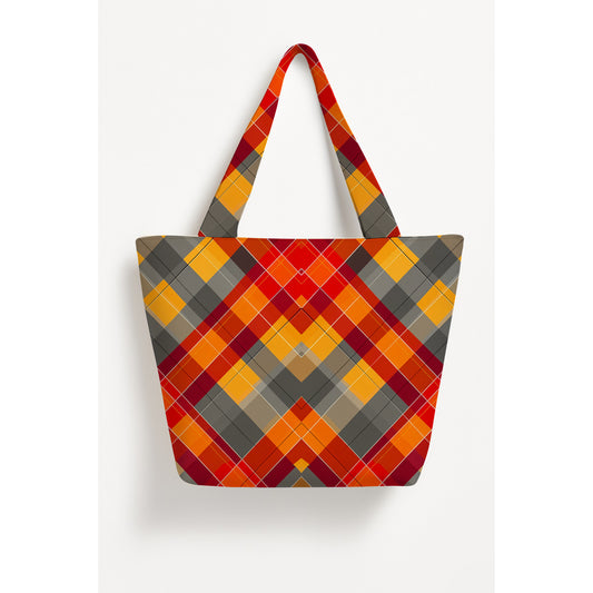 Printed Sham Basket Tote Bag