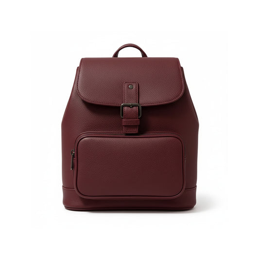 Burgundy Solid Nancy Backpack